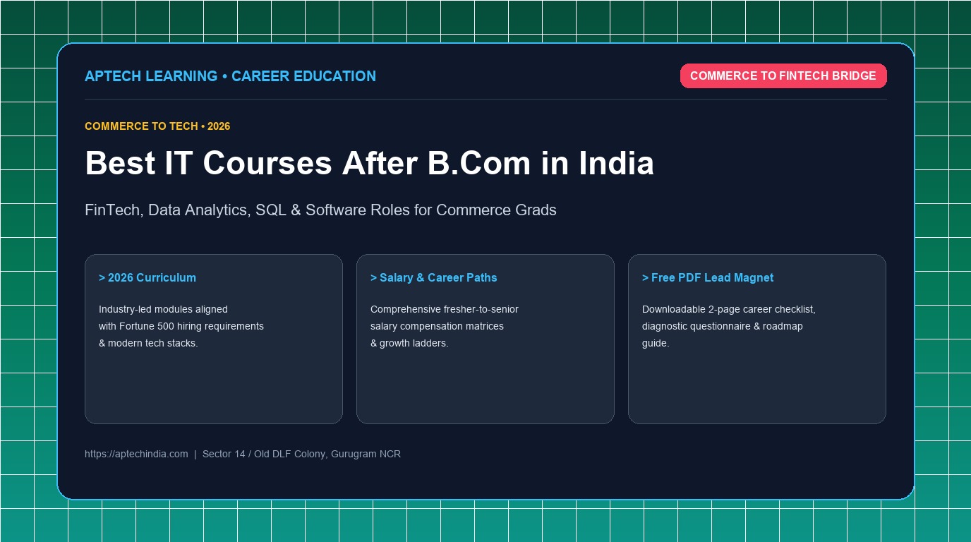 Best IT Courses After B.Com in 2026: Transition from Commerce to High-Paying Tech Roles
