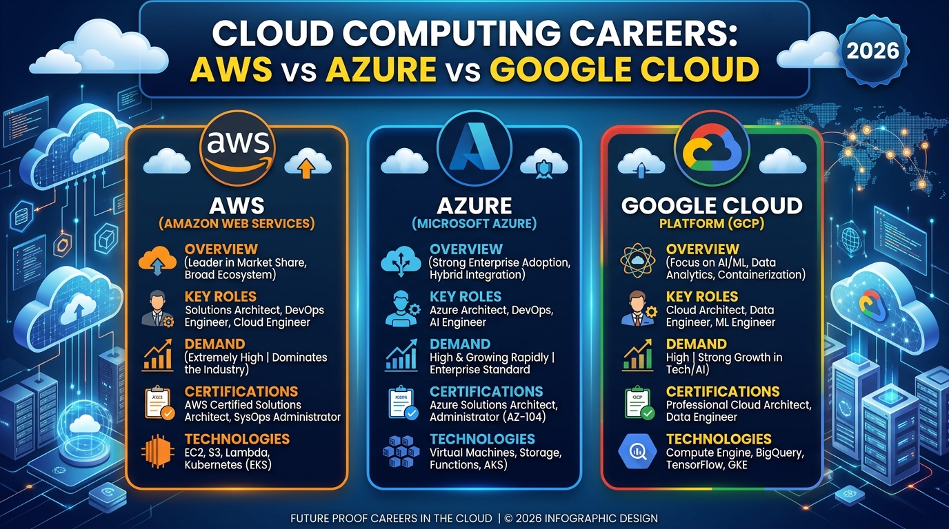Cloud Computing Careers: AWS vs Azure vs Google Cloud in 2026