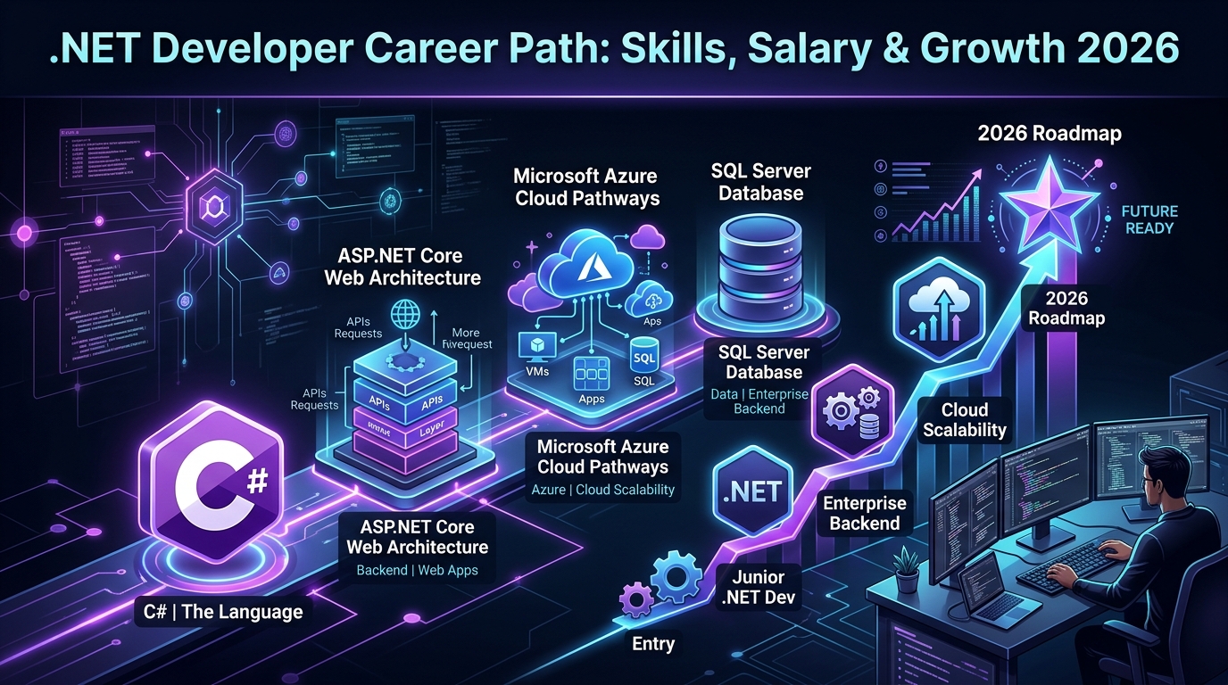 .NET Developer Career Path: Skills, Salary & Growth in 2026