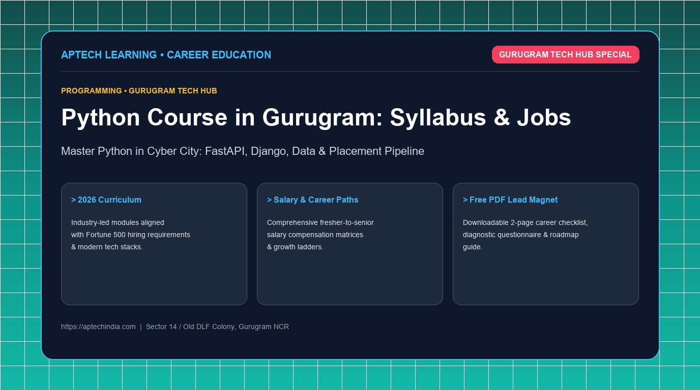 Python Course in Gurugram: Syllabus, Career & Job Roles (2026 Complete Guide)