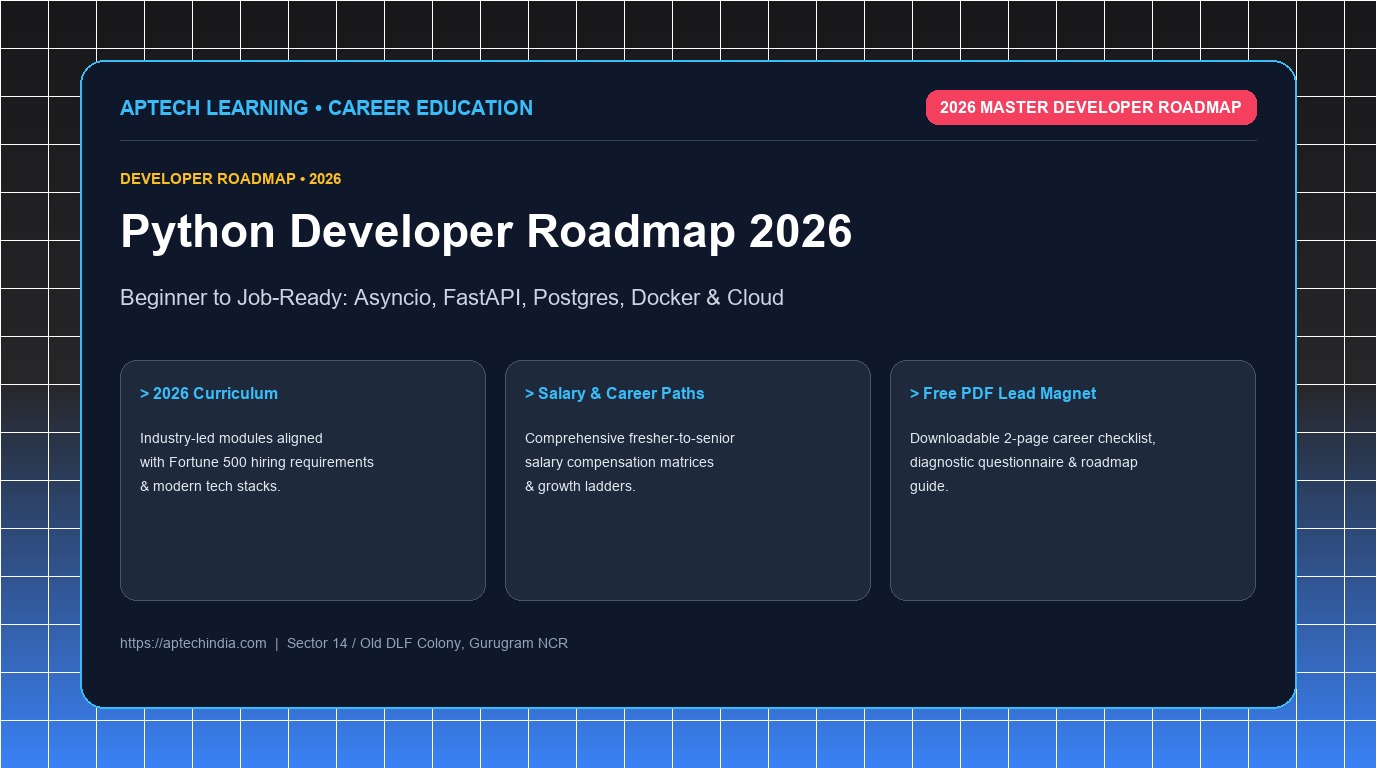 Python Developer Roadmap 2026: Beginner to Job-Ready (Complete Step-by-Step Guide)
