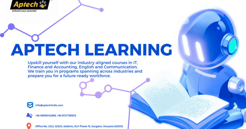 Job-oriented IT training at Aptech Learning center in India.