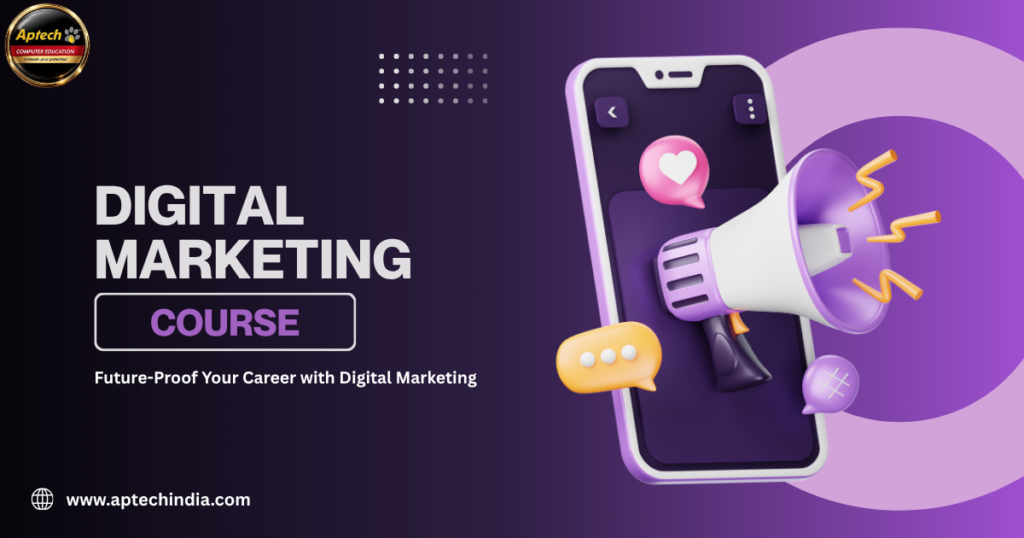 Digital marketing course near me by Aptech Learning with SEO, social media training and placement support